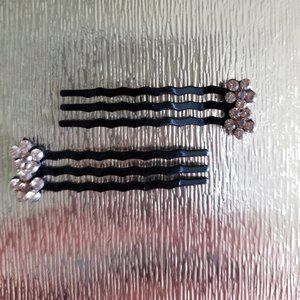 Mini Crystal Hair Pins - set of 2